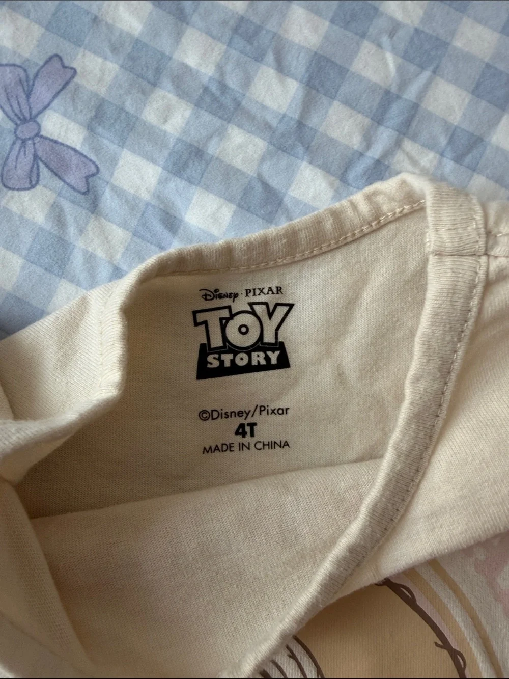Disney Cream Jessie Graphic Tee & Brown Flare Leggings Pajama Set